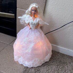 Vintage Barbie 1993 Angel Lights Holiday Christmas Tree Topper